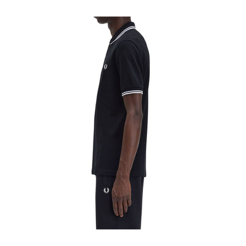 Fred Perry Polo mm Polo Uomo con inserti a contrasto Nero bianco A23-FRED PERRYM3600-350-M - Francavilla Moda